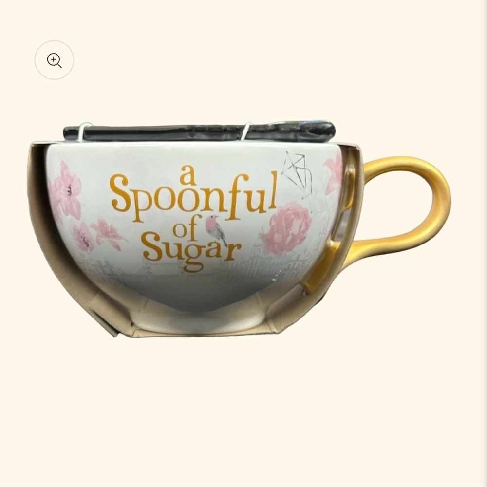 A Spoonful of Sugar Mug with Gold Handle